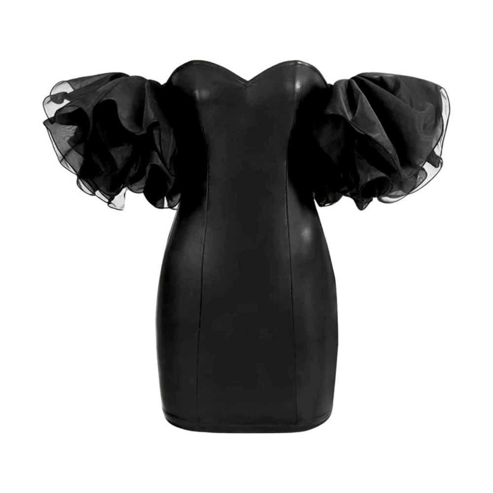 SHEIN Off the Shoulder Exaggerated Ruffled Dress